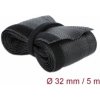 Delock Pletené opláštění na suchý zip 5 m x 32 mm, černé 19055 DeLock