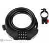 FORCE Lux špirálový zámok na kód s držiakom, 1 800 mm / 8 mm