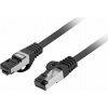 Lanberg Patchcord cat.8.1 S/FTP LSZH CU 0,25m černý, prošel testem Fluke
