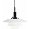 Závesná lampa PH so skleneným tienidlom 33 cm čierna
