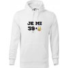 Je mi 40 pivo - Mikina pánska Cape s kapucňou - L ( Biela )