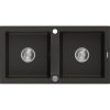 Mexen Mario - drez granitový 82,0x43,6cm, 2-komorový, čierna-zlatá, 6504822000-75