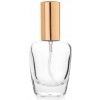 Flakón s rozprašovačom Monique, sklenený, priehľadný, 10 ml, zlatý