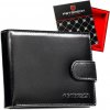 Pánska kožená peňaženka Peterson PTN N992L-NGV čierna 12,5 x 10 x 2 cm