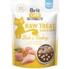 BRIT Raw Treat Cat Hair & Skin Fish & Turkey maškrty pre mačky 40 g