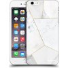 Picasee silikónový čierny obal pre Apple iPhone 6 Plus/6S Plus - White tile