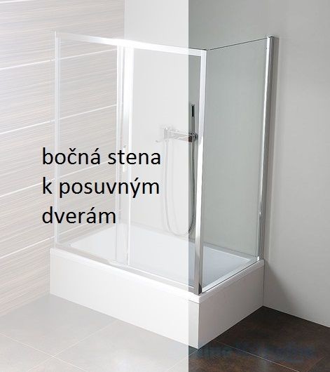 Polysan DEEP/JAZZ bočná stena šírka 75 cm k posuvným dverám, číre sklo PS-MD3116