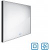 Nimco Čierne LED zrkadlo 700x700 s dvoma dotykovými senzormi ZPC 13077VX-90
