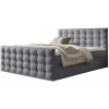Wilsondo Čalúnená boxspring manželská posteľ s vrchným matracom Calvani - sivá Rozmer: 200x200