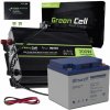 Sada Green Cell 12V->230V 300W/600W čistý sínus + AGM ULTRACELL batéria 12V 45Ah