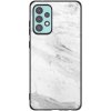 Picasee silikónový čierny obal pre Samsung Galaxy A72 A725F - White marble