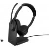 Jabra Evolve2 55/ Stereo/ ANC/ USB-C/ BT-USB/ Bezdrať/ Stand/ Čierna 25599-989-889