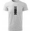 Limited edition 1984 pruh - Klasické pánske tričko vyššej gramáže - 3XL ( Svetlosivý melír )