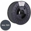 C-TECH Tisková struna (filament) PREMIUM LINE, PLA, ocelová šedá, RAL7011, 1,75mm, 1kg 3DF-P-PLA1.75-7011