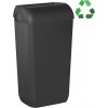 ECOLORED nástenný odpadkový kôš s vekom 23 l, ABS, Soft Touch, čierna mat A74020VB