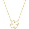 Olivie Strieborný náhrdelník štvorlístok gold 2986