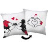 JERRY FABRICS Vankúšik Mickey and Minnie Love 05 Polyester, 40/40 cm