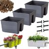 Kvetináč plast sivý DIKEL 29,5 cm x 29 cm x 20 cm