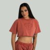 GymBeam Dámske tričko CropTop Washed Terra - STRIX Veľkosť: XL 94456-5-XL