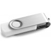 CLAUDIUS 4GB. 4 GB USB flash disk s kovovým klipom - Biela
