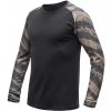 Sensor Merino BLEND IMPRESS pánske tričko dl.rukáv black/brush