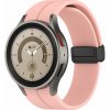 eses Silikónový remienok s magnetickou sponou pre Samsung Galaxy Watch 4, 5, 6, 7 - Ružový