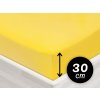 Jersey napínacie prestieradlo na vysoký matrac JR-003 Žlté 200 x 200 - výška 30 cm