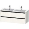 Duravit Ketho.2 - Umývadlová skrinka, 55x128x48 cm, 2 zásuvky, lesklá biela K25266022220000