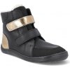 Barefoot zimná obuv s membránou Baby Bare - Febo Winter Black/Gold Asfaltico black
