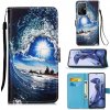 Peňaženkové 3D puzdro COLORED na Xiaomi Mi 11T / 11T Pro – Vlny a slnko