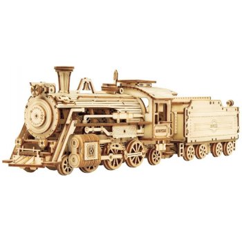 Robotime 3D drevené puzzle Parní lokomotiva Prime Steam Express 1:80 308 ks