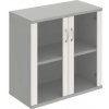 Policová skriňa Strong, 80x76,8x40 cm, biela/sivá