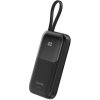 Canyon OnPower 101, Powerbank, 10.000 mAh, displej, in: USB-C, out: USB-A, QC 3.0/USB-C, PD 22,5W, integ. káb.. CNS-CPB101BK