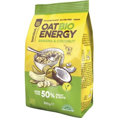 Bombus Oat Energy BIO banán/kokos 300 g