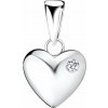 Nefertitis 23829 Strieborný prívesok Srdce so zirkónom NF60755 - 7 mm, 0,48 g