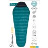Spací vak Warmpeace Solitaire 250 Extra Feet 195 cm teal green/black Left