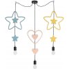 Candellux | Detský luster na lanku TRIO 3xE27/20W/230V modrá/ružová/žltá | CA1067