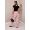 Fashionweek dámske nohavice ľahké vzdušné so širokými nohavicami K5878 světle růžová