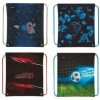 Vrecko na prezuvky Herlitz 36x5x40,5x0,5cm mix Vesmír Žralok Pretekárske auto červené Futbal