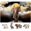 WOODEN CITY Drevené puzzle Slonie sny 2v1, 75 dielikov EKO