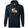 Kapybara so zmrzlinou - Mikina pánska Cape s kapucňou - 3XL ( Tmavomodrá (takmer čierna) )