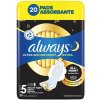 Always Ultra Secure Night Extra hygienické vložky (veľkosť 5) vložky s krídelkami 20 ks]