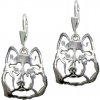 Strieborne Tlapky Sibírsky husky – strieborné náušnice 244