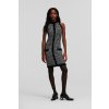 ŠATY KARL LAGERFELD BOUCLE KNIT DRESS BLACK/SILVER