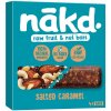 NAKD Salted caramel ovocno oriešková raw tyčinka slaný karamel 4 x 35 g