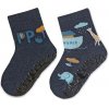 STERNTALER Ponožky protišmykové Archa AIR 2ks v balení blue melange chlapec veľ. 19/20 cm- 12-18 m
