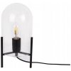 Stolová lampa Glass Bell čierna, odtiene hnedej a béžovej, priehľadná, 40 W