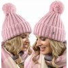 Fashionweek Teplá farebná dámska čiapka s brmbolcom BEANIE ZIZI01 Farba: Ružový, Veľkosť: Universal