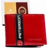 Peterson Červená malá kožená peňaženka bez zapínania Y402 [DH] PTN RD-280-GCL ONE SIZE