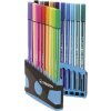 Prémiová vláknová fixka - STABILO Pen 68 - Colorparade - 20 ks deskset antracit / svetlo modrá